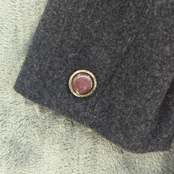 VTG Pendleton Blazer Womens 12 Gray Wool USA Oversized Workwear Career Classic - Picture 6 of 10